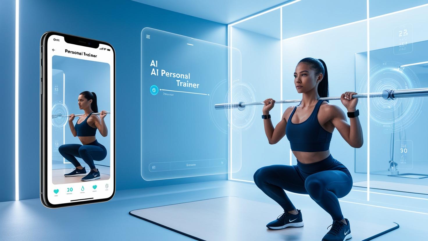 A futuristic AI personal trainer app
