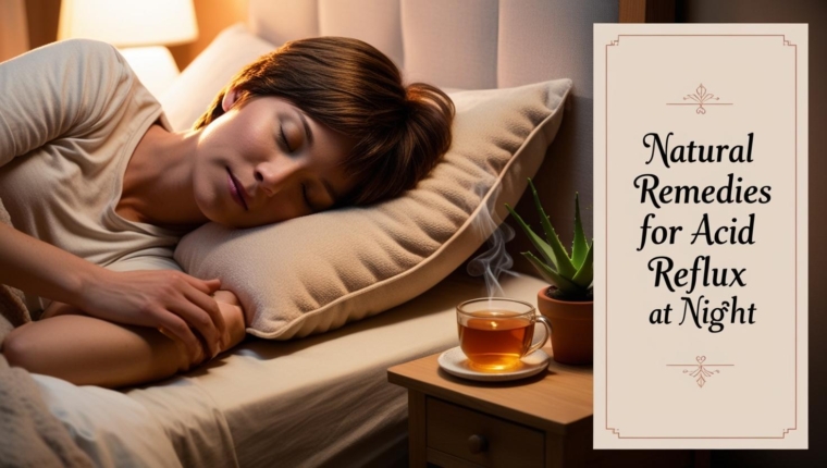 A person lying peacefully on their left side in bed
