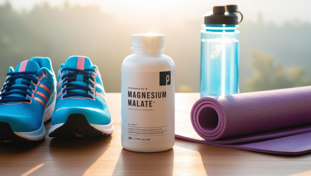 Magnesium malate supplement bottle