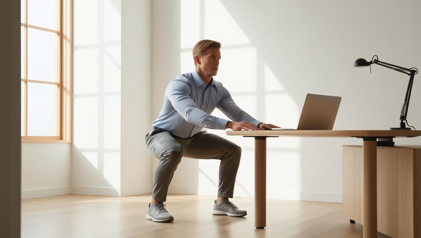 Fitness focused office setup