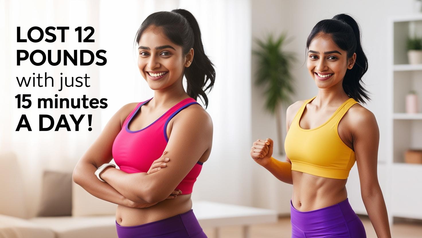 Indian woman wearing workout clothes smiling confidently