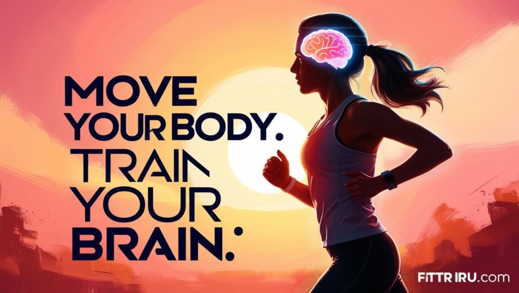 Side profile of a person jogging