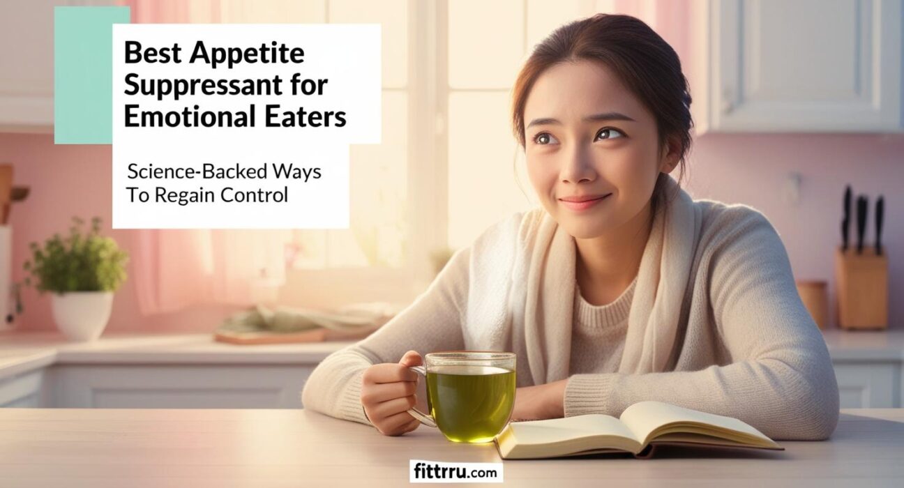 Young woman sitting at a cozy kitchen table looking contemplative but empowered