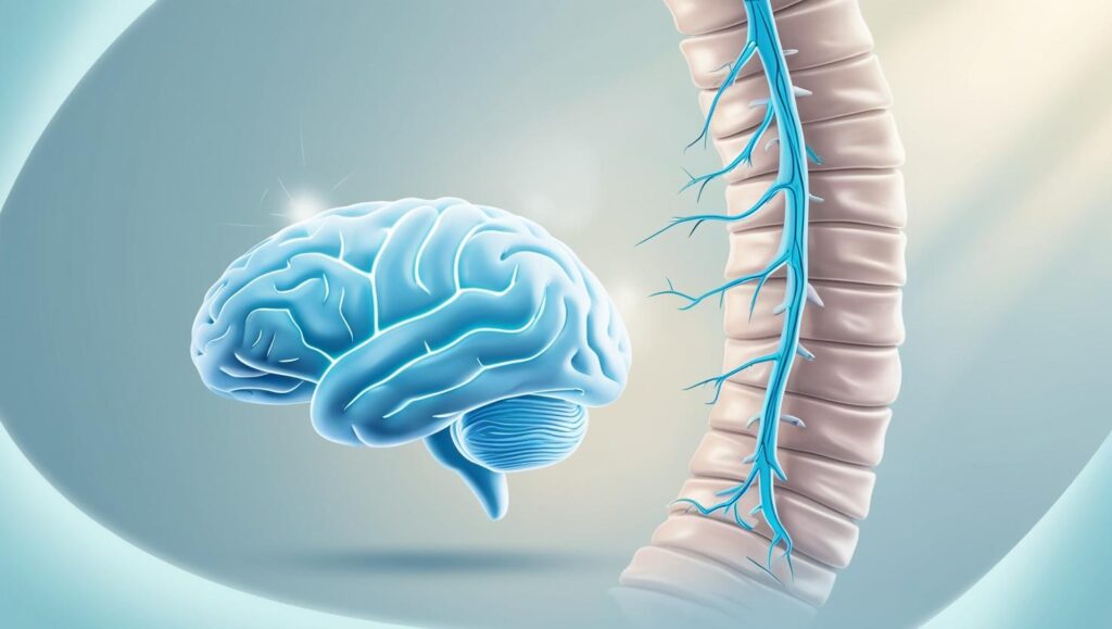 brain and spinal cord