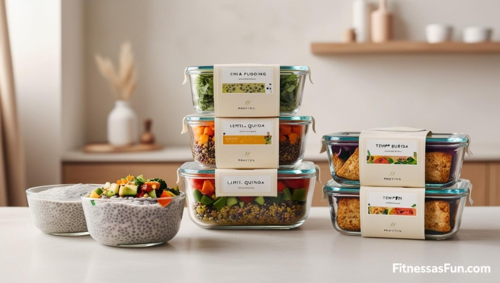 chia pudding lentil quinoa bowls and tempeh burritos