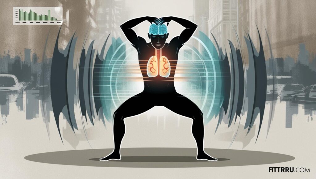 city noise showing visible heart and brain stress lines