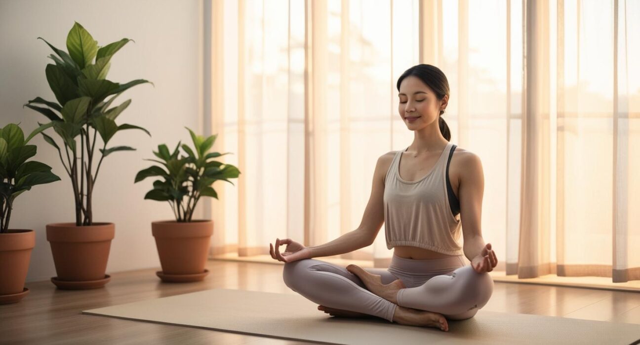 early morning yoga