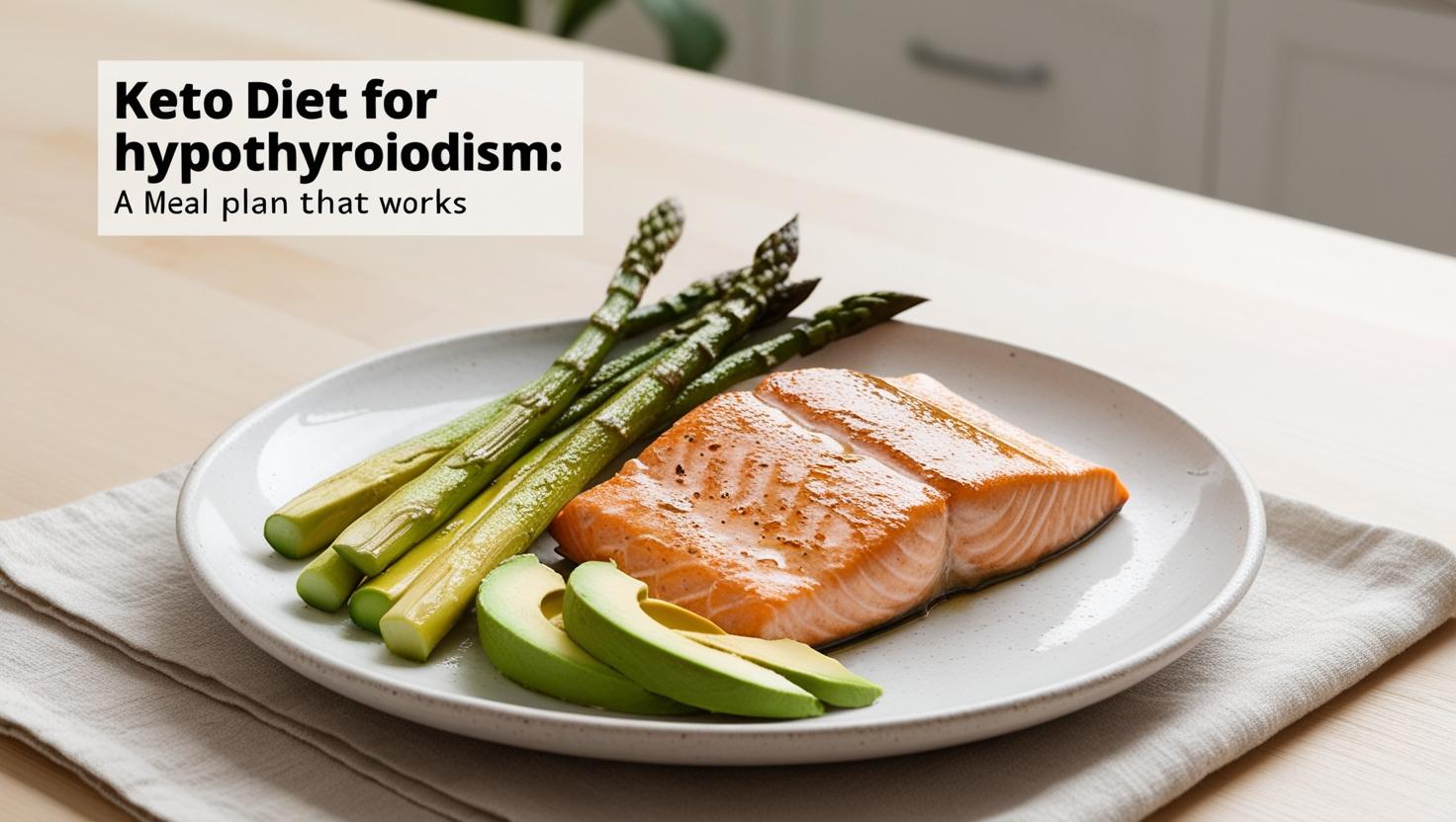 image of a plate with keto friendly thyroid supportive food
