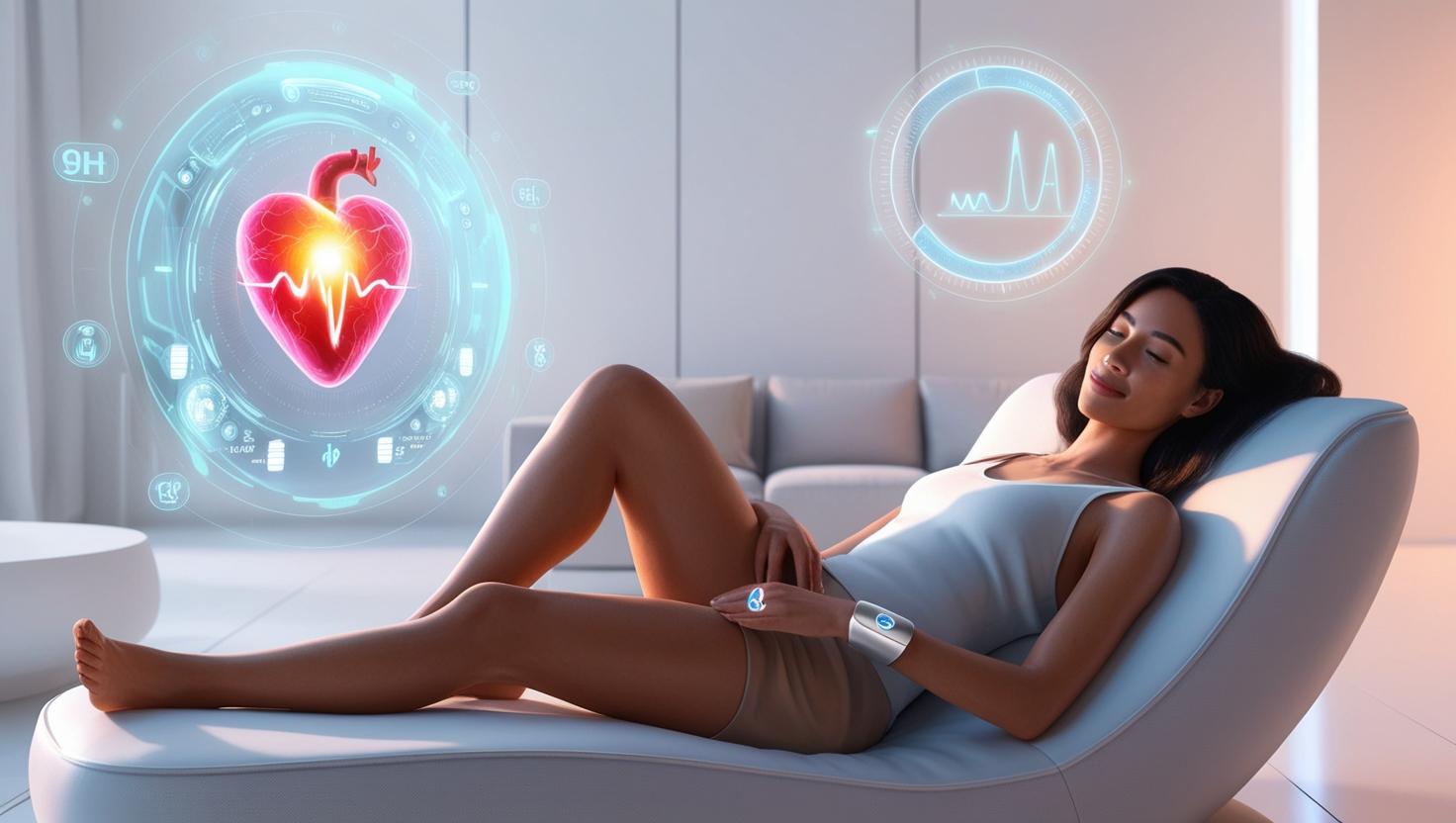 person wearing a smart ring while relaxingAI