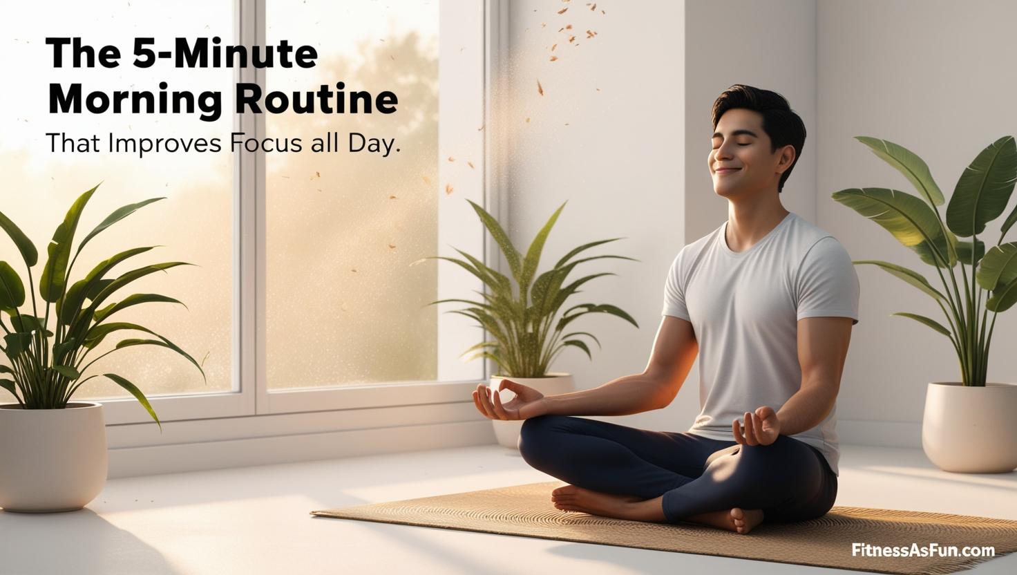 A calm inspiring early morning scene soft golden sunlight through a window