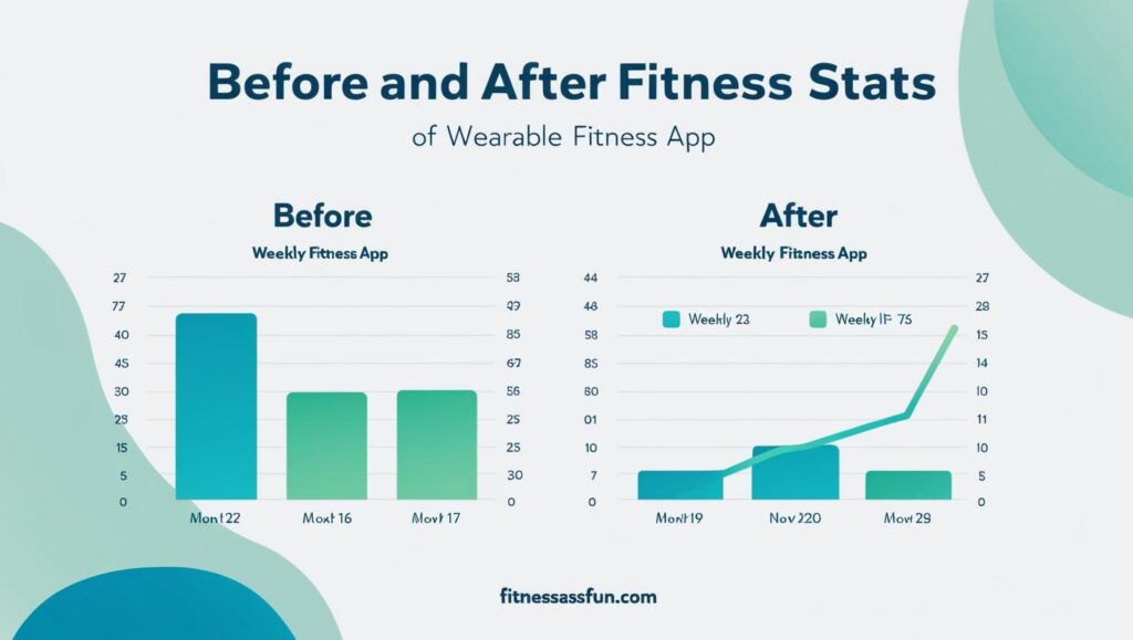 fitness stats comparison from a wearable app