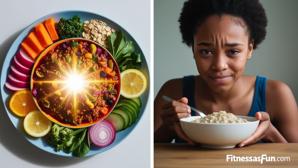 healthy meal (rich in iron zinc and calcium)